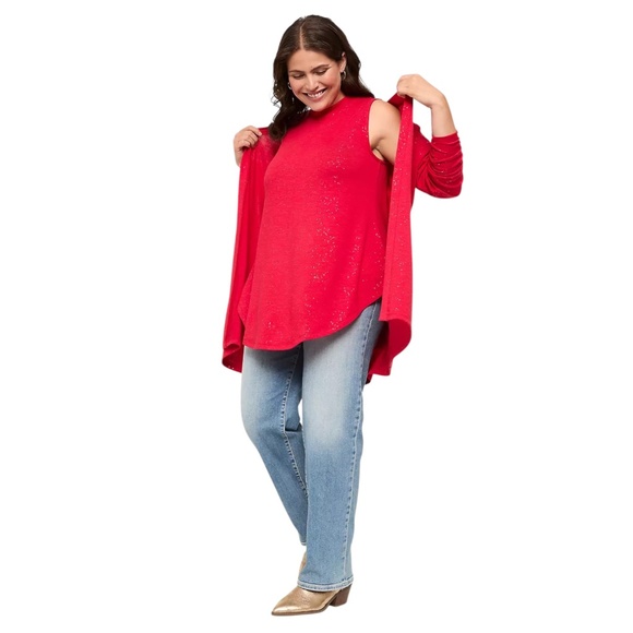 ✨💫 Glitter Swing High-Neck Tunic | Size 26/28 | EUC 💫✨ - Picture 3 of 4